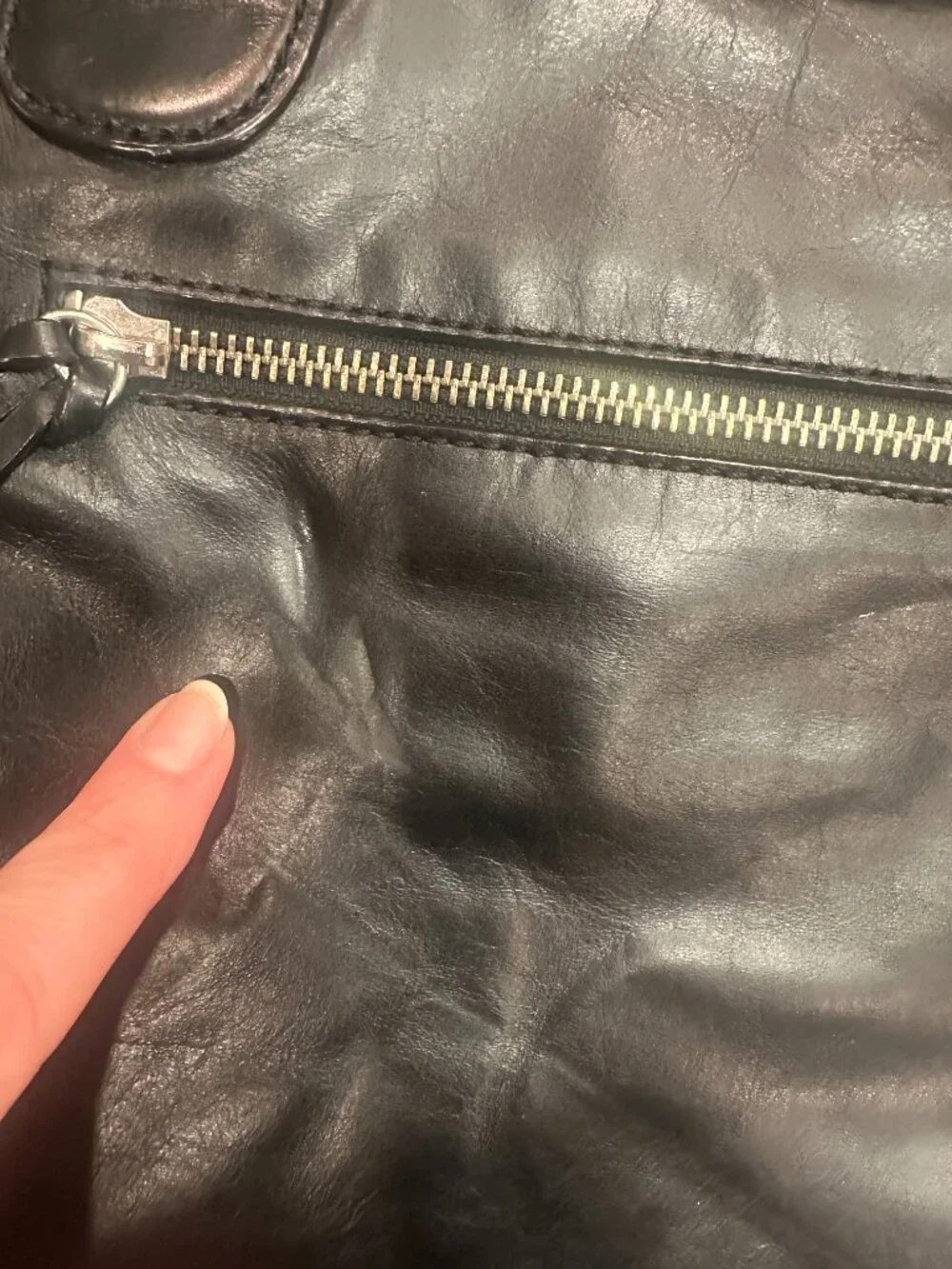 Club Monaco Black Leather Shoulder Bag
